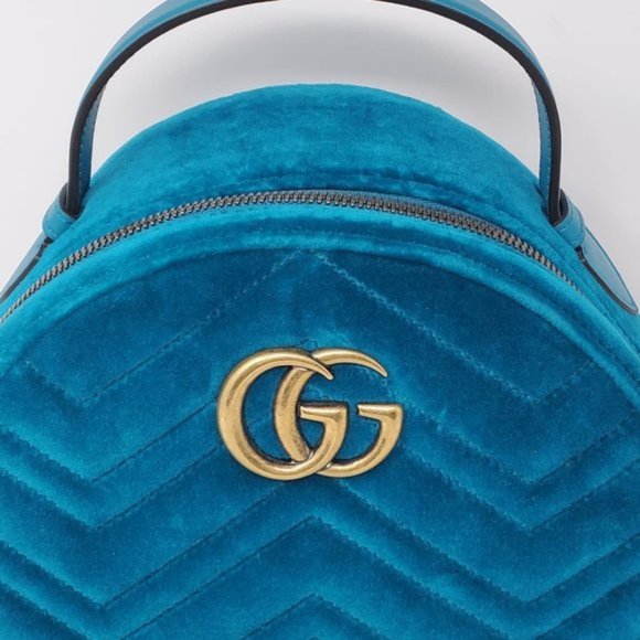 Auth Gucci Marmont GG Velvet Backpack Bag - Picture 6 of 9